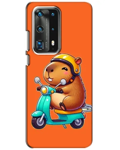 Чохол для Huawei P40 з картинкою «Капібара на скутері»