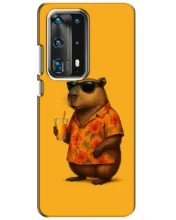 Чохол для Huawei P40 з картинкою «Капібара на відпочинку»