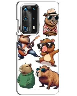 Чохол для Huawei P40 з картинкою «Круті капібари музиканти»