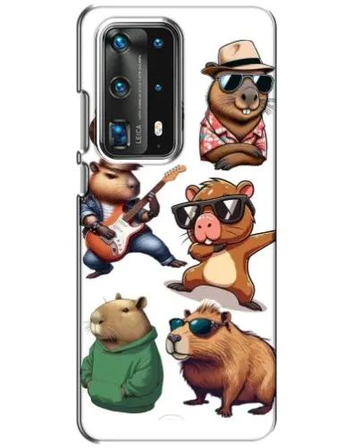 Чохол для Huawei P40 з картинкою «Круті капібари музиканти»
