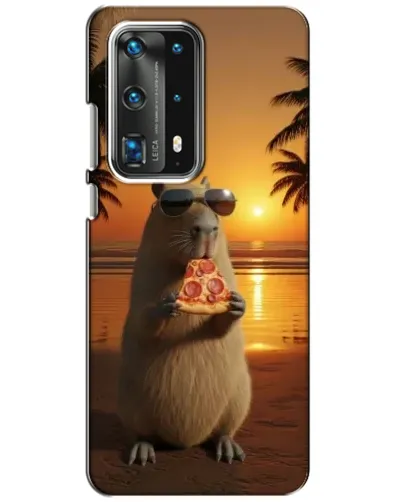Чохол для Huawei P40 з картинкою «Капібара з піцою»