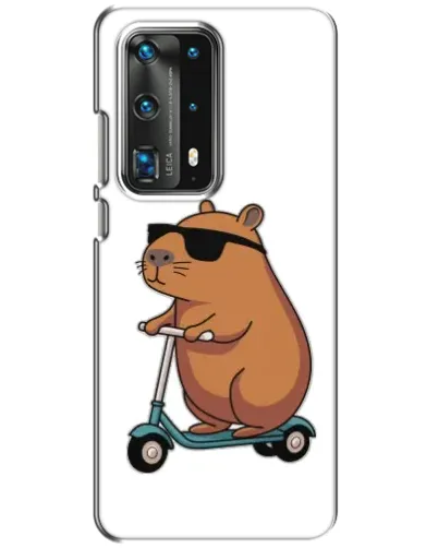 Чохол для Huawei P40 з картинкою «Капібара на самокаті»