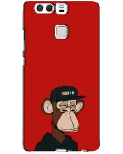 Чохол для Huawei P9 з картинкою «Bored Ape — червоний фон»