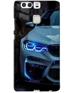 Чохол для Huawei P9 з картинкою «Погляд BMW з синіми фарами»