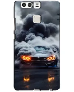 Чохол для Huawei P9 з картинкою «BMW у диму»