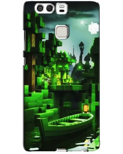 Чохол для Huawei P9 з картинкою «Minecraft лісовий пейзаж»