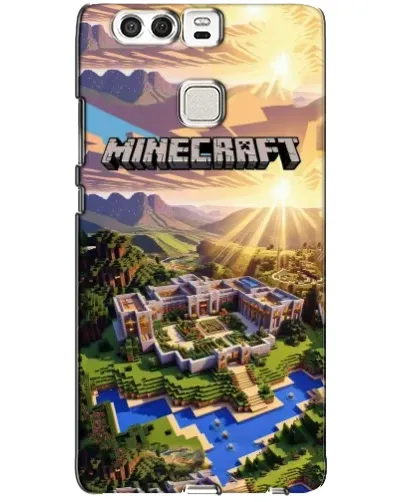 Чохол для Huawei P9 з картинкою «Minecraft панорама»
