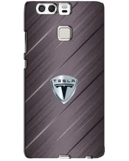 Чохол для Huawei P9 з картинкою «Металева текстура Tesla»