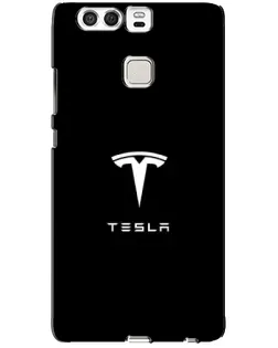 Чохол для Huawei P9 з картинкою «Tesla White Logo»