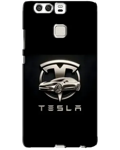 Чохол для Huawei P9 з картинкою «Tesla — срібне авто»