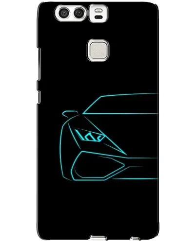 Чохол для Huawei P9 з картинкою «Блакитний силует Lamborghini» Чохол для Huawei P9 з картинкою «Блакитний силует Lamborghini»