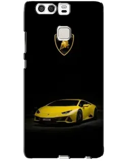 Чохол для Huawei P9 з картинкою «Lamborghini жовтий акцент»