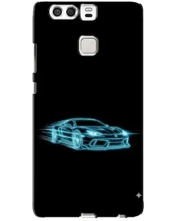 Чохол для Huawei P9 з картинкою «Неоновий контур Lamborghini»