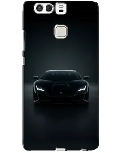 Чохол для Huawei P9 з картинкою «Чорний Lamborghini Aventador»