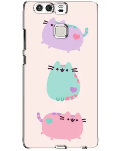 Чехол для Huawei P9 с картинкой «Pusheen трио»