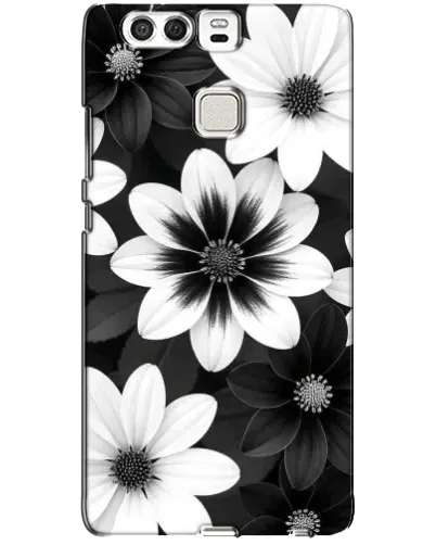 Чехол для Huawei P9 с картинкой «Монохромные астры» Чехол для Huawei P9 с картинкой «Монохромные астры»