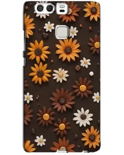 Чохол для Huawei P9 з картинкою «Візерунок з маленьких соняшників»