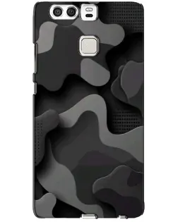 Чохол для Huawei P9 з картинкою «Темний абстрактний камуфляж»