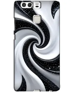 Чохол для Huawei P9 з картинкою «Чорно-біла спіраль»
