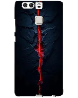 Чехол для Huawei P9 с картинкой «Kрасная лавовая трещина»