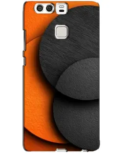 Чехол для Huawei P9 с картинкой «Геометрия оранжевых кругов»