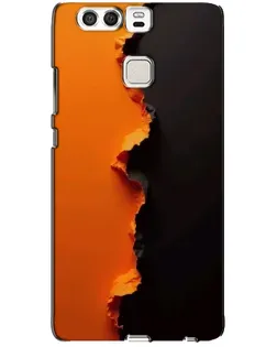 Чехол для Huawei P9 с картинкой «Оранжевый разлом»