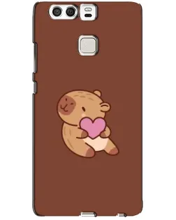 Чохол для Huawei P9 з картинкою «Капібара з серцем»