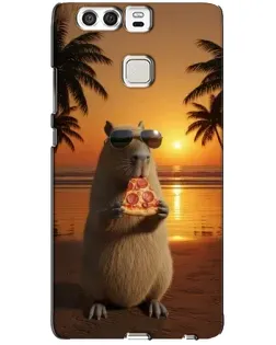 Чохол для Huawei P9 з картинкою «Капібара з піцою»