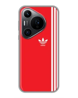 Чехол для Huawei Pura 70 PRO с картинкой «Красный минимализм Adidas»