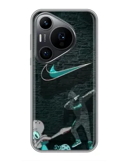 Чехол для Huawei Pura 70 PRO с картинкой «Спортивный арт Nike»