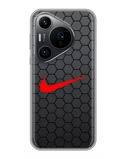 Чехол для Huawei Pura 70 PRO с картинкой «Nike — карбоновая сетка»