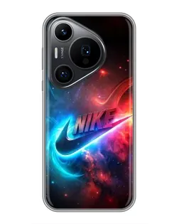 Чехол для Huawei Pura 70 PRO с картинкой «Огненный логотип Nike»