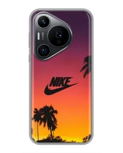 Чехол для Huawei Pura 70 PRO с картинкой «Nike на закате солнца»