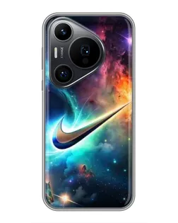 Чехол для Huawei Pura 70 PRO с картинкой «Космический Nike Swoosh»