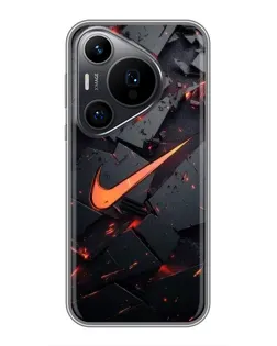 Чехол для Huawei Pura 70 PRO с картинкой «Nike — эффект разломов»