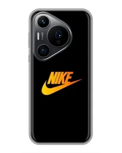 Чехол для Huawei Pura 70 PRO с картинкой «Золотой логотип Nike»