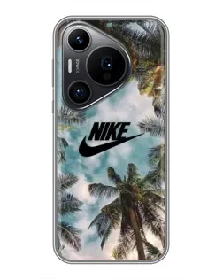 Чехол для Huawei Pura 70 PRO с картинкой «Тропический принт Nike»