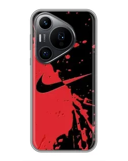 Чехол для Huawei Pura 70 PRO с картинкой «Красные брызги Nike»