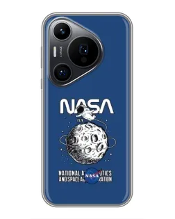 Чехол для Huawei Pura 70 PRO с картинкой «NASA — лунная миссия»