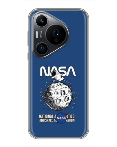 Чехол для Huawei Pura 70 PRO с картинкой «NASA — лунная миссия»