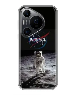Чехол для Huawei Pura 70 PRO с картинкой «Астронавт на Луне»
