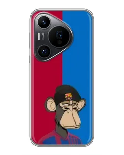 Чехол для Huawei Pura 70 PRO с картинкой «Bored Ape — фанат Барсы» Чехол для Huawei Pura 70 PRO с картинкой «Bored Ape — фанат Барсы»