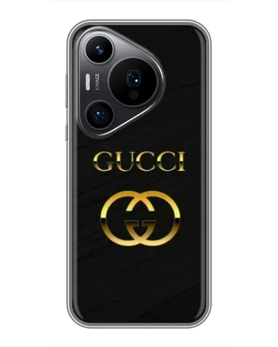 Чехол для Huawei Pura 70 PRO с картинкой «Золотой логотип Gucci» Чехол для Huawei Pura 70 PRO с картинкой «Золотой логотип Gucci»