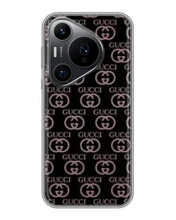 Чехол для Huawei Pura 70 PRO с картинкой «Классическая монограмма Gucci»
