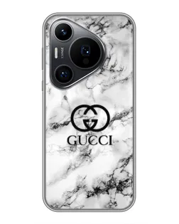 Чехол для Huawei Pura 70 PRO с картинкой «Gucci — мраморный шик»
