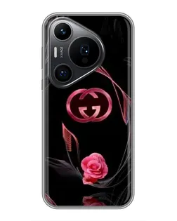 Чехол для Huawei Pura 70 PRO с картинкой «Gucci — неоновая роза»