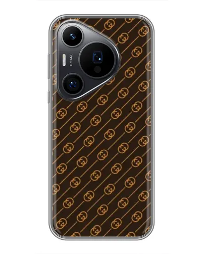 Чехол для Huawei Pura 70 PRO с картинкой «Gucci — золотые диагонали» Чехол для Huawei Pura 70 PRO с картинкой «Gucci — золотые диагонали»