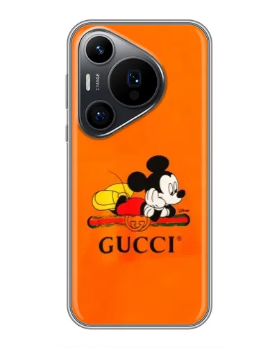 Чехол для Huawei Pura 70 PRO с картинкой «Микки Маус Gucci — оранж» Чехол для Huawei Pura 70 PRO с картинкой «Микки Маус Gucci — оранж»
