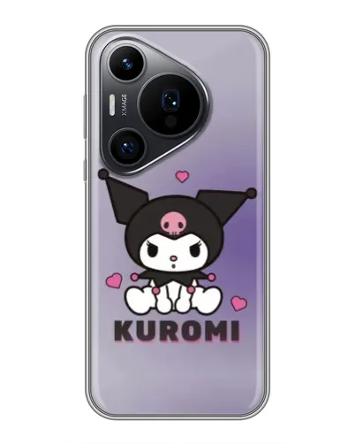 Чехол для Huawei Pura 70 PRO с картинкой «Kuromi — фиолетовый арт»