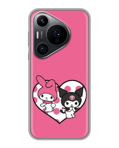 Чехол для Huawei Pura 70 PRO с картинкой «Kuromi и My Melody»